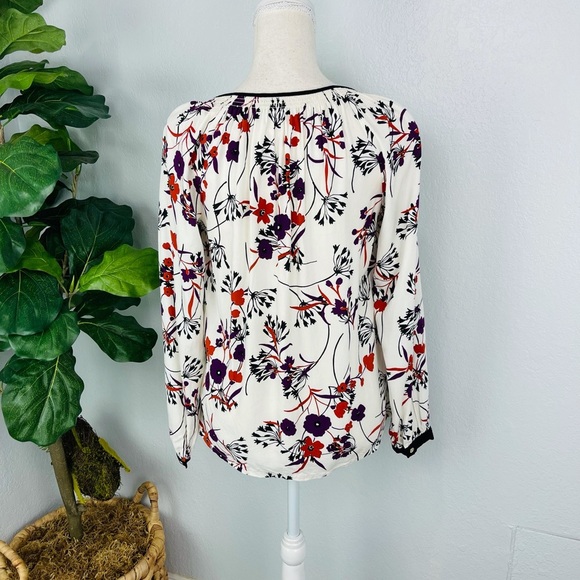TOMMY HILFIGER FLORAL LOOSE FIT LONG SLEEVE BLOUSE - Picture 3 of 5